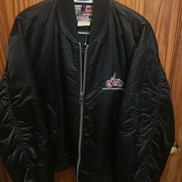 Vintage Indian Motorcycles Bomber Jacket XL Americas Pioneer Biker Gear Hogs - Picture 2 of 4